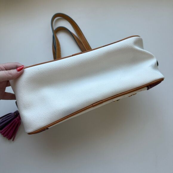 Dooney & Bourke Alphabet Charm Letter Bag Lindsay Lohan Y2K, White Leather - Picture 6 of 8